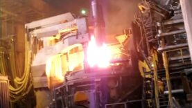 A giant electric arc in a foundry