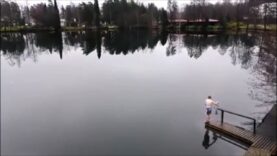 This is how you cross a lake in Norway