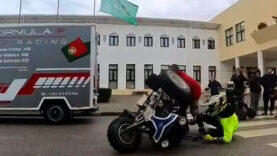 Rider Flips ATV During Race