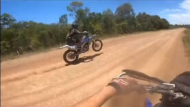 Woman Crashes Motorbike While Attempting Wheelie