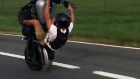 This biker in shorts will quickly regret his outing