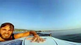 A paddle boarder attacked by a shark… Creepy!