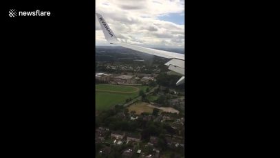 Terrifyingly bumpy landing at UK airport